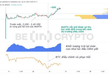 Manta Network (MANTA) tăng gần 50% trong bối cảnh thị trường sụt giảm
