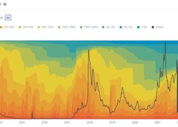 Unspent Transaction Outputs Age. Nguồn: IntoTheBlock.